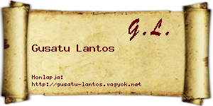 Gusatu Lantos névjegykártya